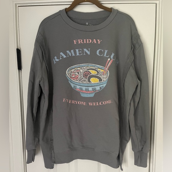 goodie two sleeves Tops - Friday Ramen Club Sweatshirt